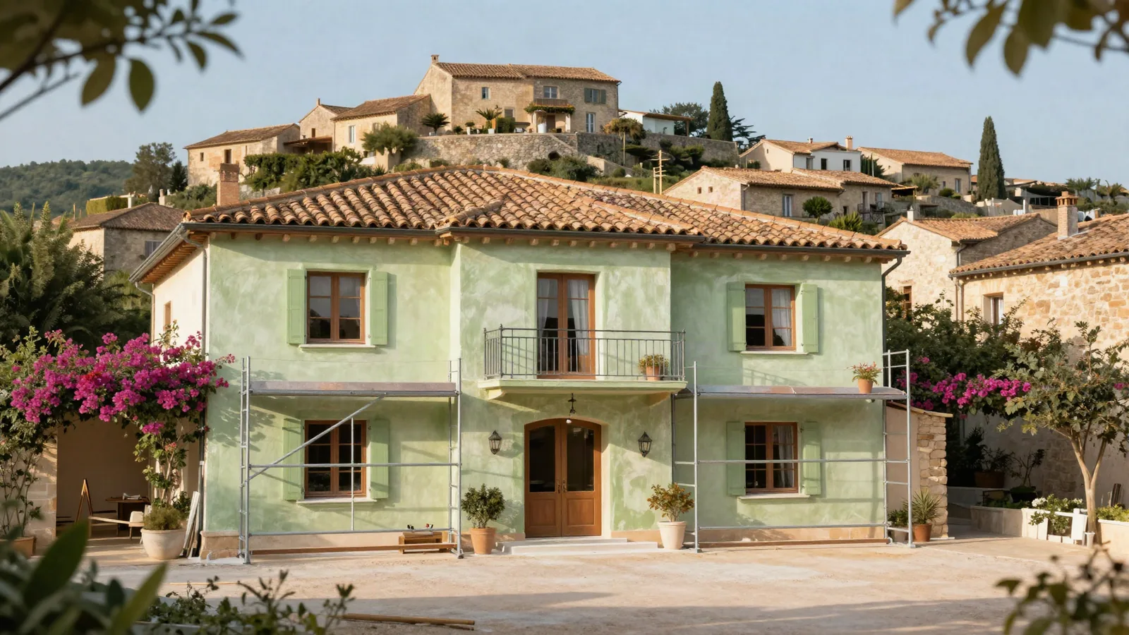 façade à Grimaud