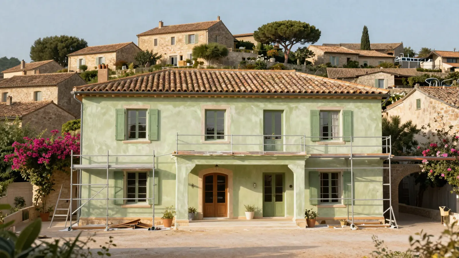 façade à Grimaud