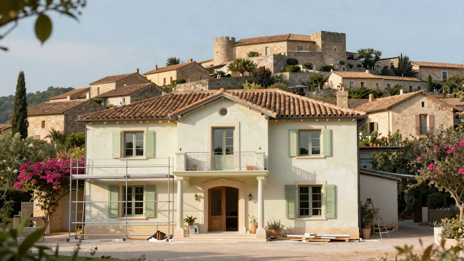 façade à Grimaud
